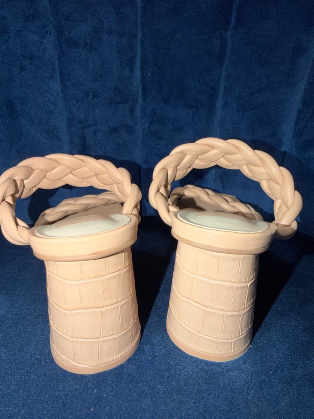 Dolce Vita Braised Strap Nude Block Heel Sandals - Women’s Size 6.5 - Picture 3 of 6
